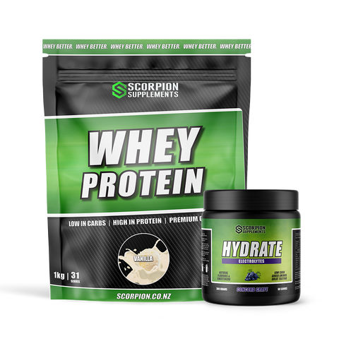 WHEY PROTEIN + HYDRATE DOUBLE DEAL