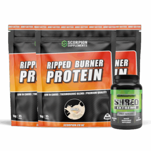 SCORPION RIPPED BURNER PROTEIN 3KG + FREE SHRED EXTREME