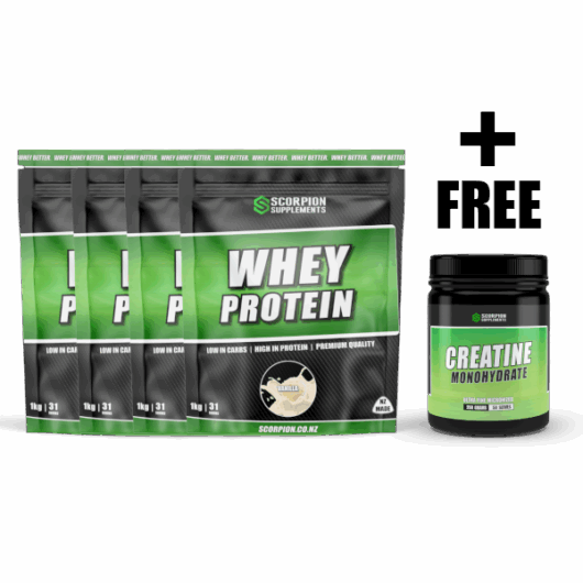 SCORPION WHEY 4KG COMBO + FREE CREATINE 250G